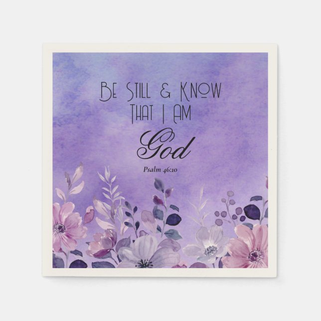 Psalm 46,10 Bibelvers Serviette (Vorderseite)