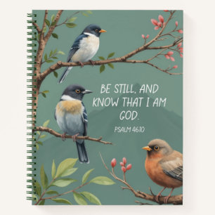 Psalm 46,10 christlicher Bibelvers Bild Notizbuch