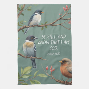 Psalm 46,10 Christliches Bibelvers Bild Geschirrtuch
