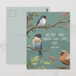 Psalm 46:10 Christliches Bibelverse-Bild Postkarte