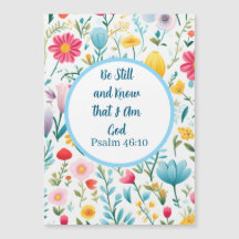 Psalm 46:10 Floral Magnet