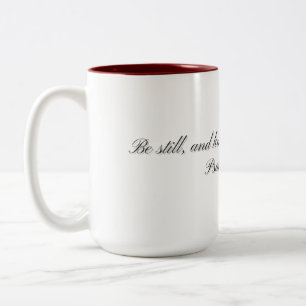 Psalm 46:10, Geschenktasse Zweifarbige Tasse