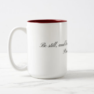 Psalm 46:10, Geschenktasse Zweifarbige Tasse