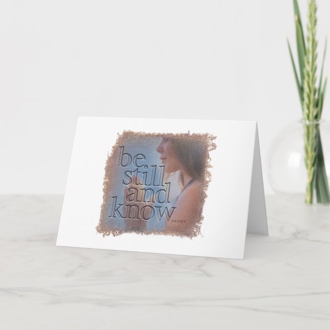 PSALM 46:10 - Greeting Card Dankeskarte (Vorderseite)