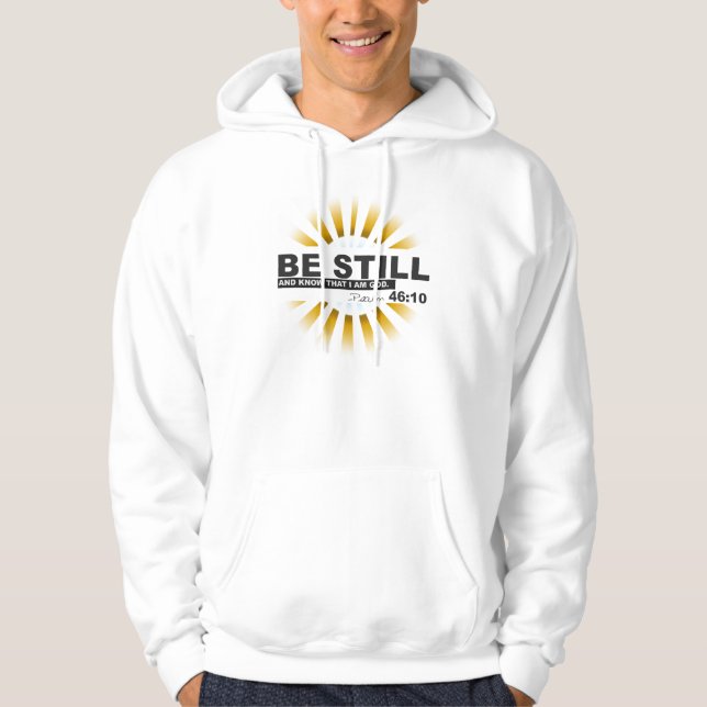 Psalm-46:10 grundlegendes mit Kapuze Sweatshirt (Vorderseite)