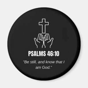 Psalm 46:10 KJV Bibelvers Schrift Minimalistisch Magnet