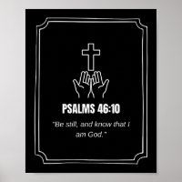 Psalm 46:10 KJV Bibelvers Schrift Minimalistisch