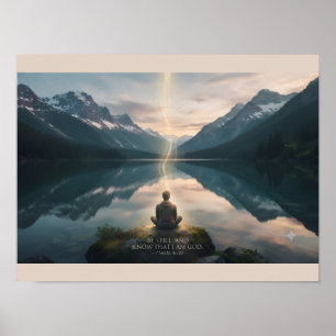 Psalm 46:10 KJV-Schriftposter Christliche Kunst Poster