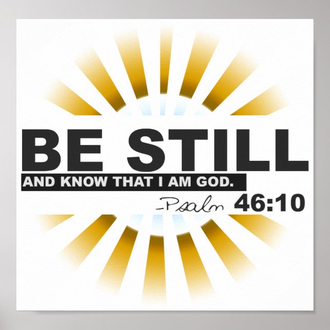 Psalm 46:10 Poster (Vorne)