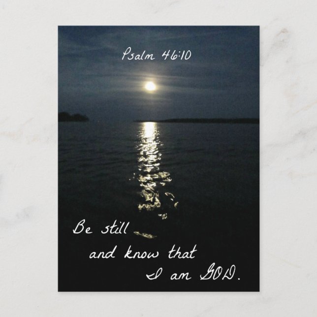 Psalm 46:10 postkarte (Vorderseite)
