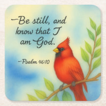 Psalm 46:10 Sei still Roter Kardinal Schrift Natur