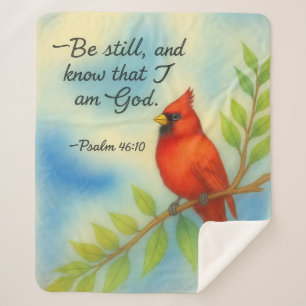 Psalm 46:10 Sei Still Roter Kardinal Schrift Natur Sherpadecke
