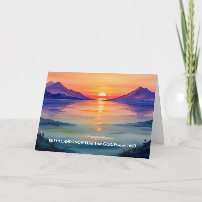 Psalm 46:10 Sei still und weiß, dass ich die Tasse Karte (Vorderseite)