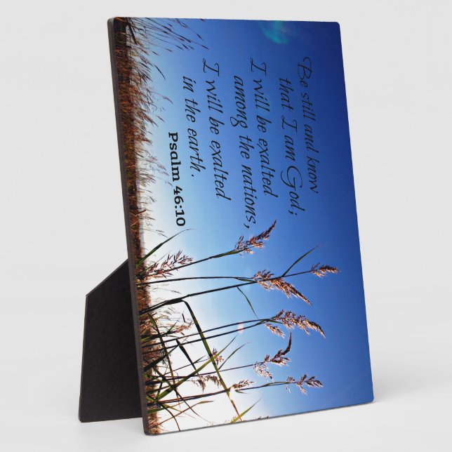 Psalm 46:10 Sei still und weiß, dass ich Gott bin Fotoplatte (Seite)