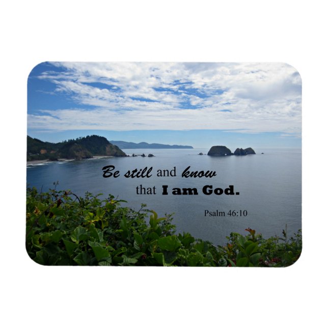 Psalm 46:10 Sei still und weiß, dass ich Gott bin Magnet (Horizontal)