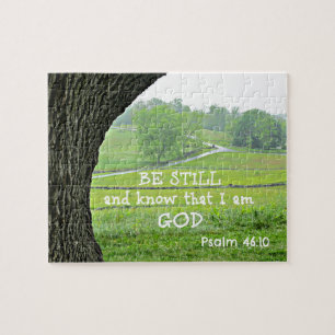 Psalm 46:10 Sei still und weiß, dass ich Gott bin. Puzzle