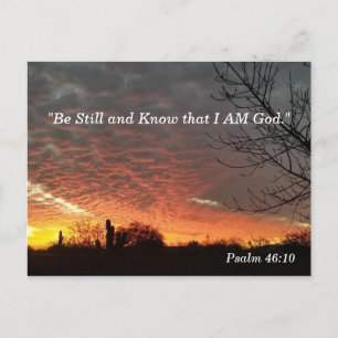 Psalm 46:10 Seid Still Bibelvers Merkkarte Postkarte
