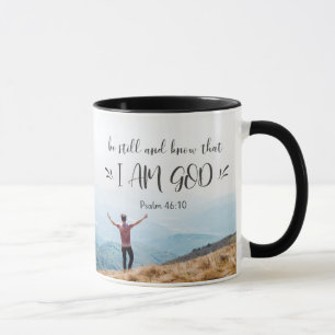 Psalm 46:10 Seid still und wisst, dass ich GOTT-Bi Tasse