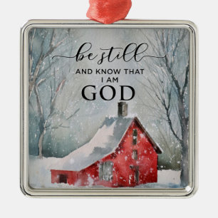 Psalm 46:10 Seid still und wisst, dass ich GOTT-Wi Ornament Aus Metall
