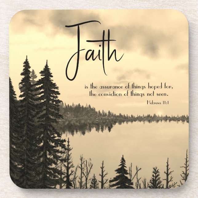 Psalm 46:10 Seid still und wisst, dass ich Gottes  Getränkeuntersetzer (Vorderseite)