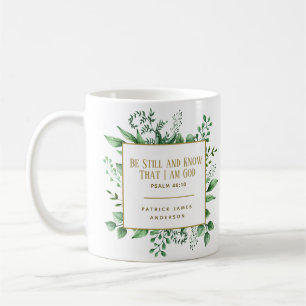 Psalm 46:10 Seid still und wisst, dass ich Gottes Kaffeetasse