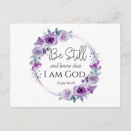 Psalm 46:10 Seien Sie still und kennen Sie die Lil Postkarte