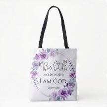 Psalm 46:10 Seien Sie still und wissen Sie Lila Bl