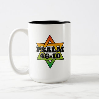 Psalm 46-10 - Zwei-Tonen-Tasse Zweifarbige Tasse