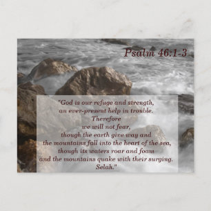Psalm 46 1-3 Gott ist unsere Zuflucht Bibelvers zu Postkarte