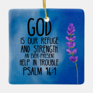 Psalm 46:1 Christliche Bibelvers-Kunst Keramikornament