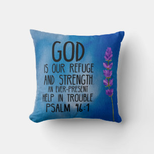 Psalm 46:1 Christliche Bibelvers-Kunst Kissen