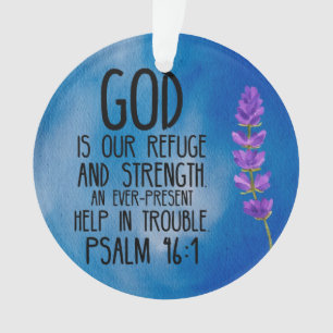 Psalm 46:1 Christliche Bibelvers-Kunst Ornament