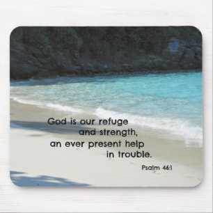 Psalm 46:1 Gott ist unsere Zuflucht und Kraft.. Mousepad