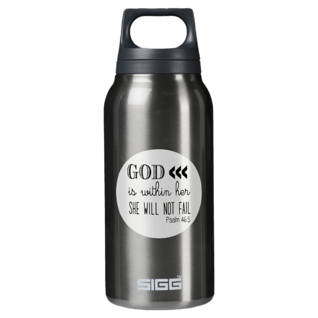 Psalm 46:5 Aluminium Isolierte Flasche (Vorderseite)