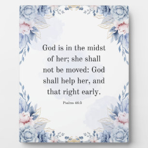 Psalm 46,5 Bibelvers Gott ist in ihr KJV Fotoplatte