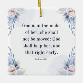 Psalm 46,5 Bibelvers Gott ist in ihr KJV Keramikornament