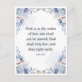 Psalm 46:5 Bibelvers Gott ist in ihr KJV Postkarte