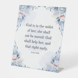 Psalm 46,5 Bibelvers Gott ist in ihr KJV Sockelschild