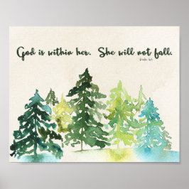 Psalm 46:5 Bibelvers Wandkunst Poster