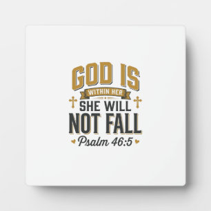 Psalm 46_5 Christliche Typografie Vektor Fotoplatte
