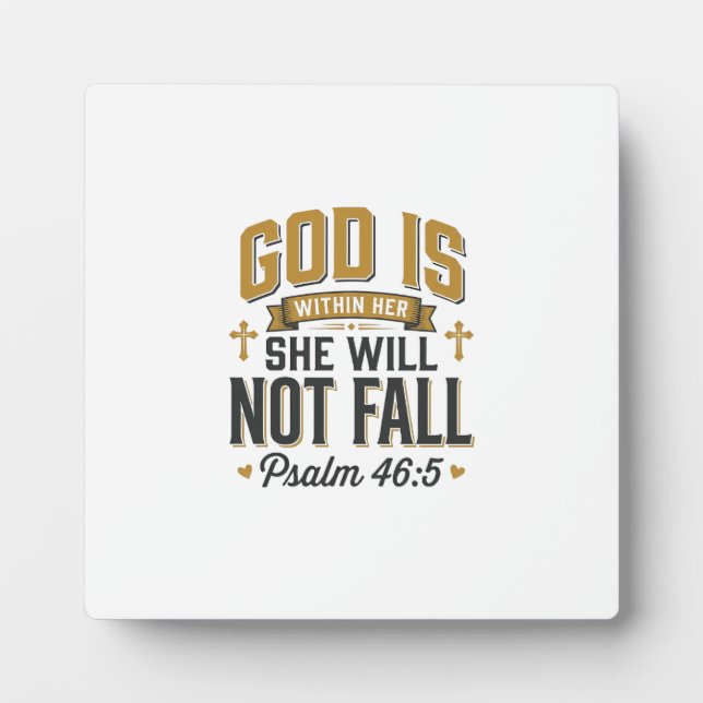 Psalm 46_5 Christliche Typografie Vektor Fotoplatte (Vorderseite)