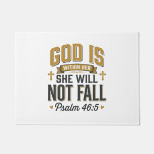 Psalm 46_5 Christliche Typografie Vektor Fußmatte