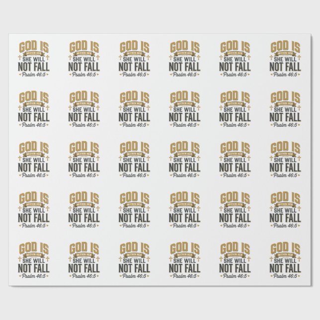 Psalm 46_5 Christliche Typografie Vektor Geschenkpapier (Flach)