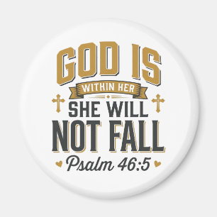 Psalm 46_5 Christliche Typografie Vektor Magnet