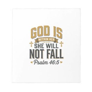 Psalm 46_5 Christliche Typografie Vektor Notizblock