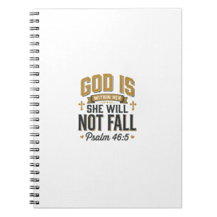 Psalm 46_5 Christliche Typografie Vektor Notizblock