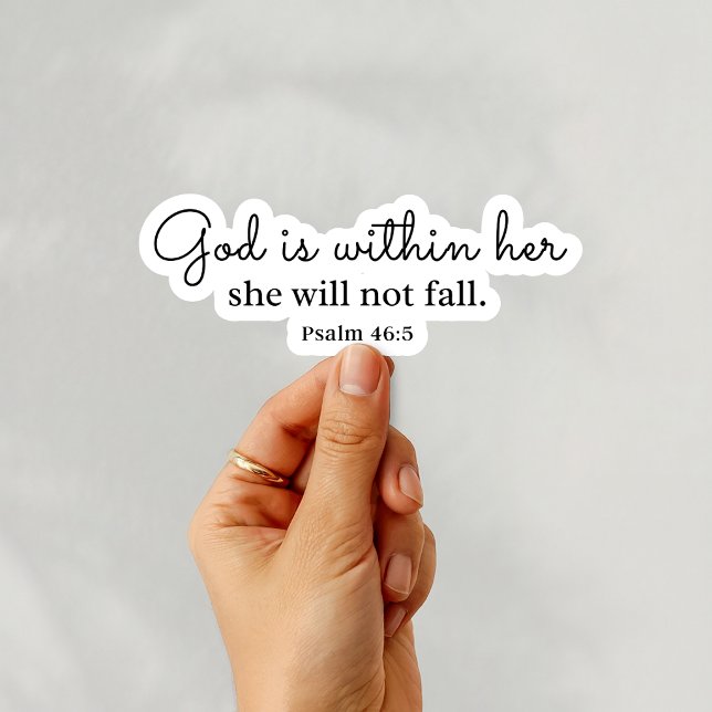 Psalm 46:5 God is within her Aufkleber (Von Creator hochgeladen)