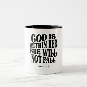 Psalm 46:5 Gott in ihr - Christliches Zitat Zweifarbige Tasse