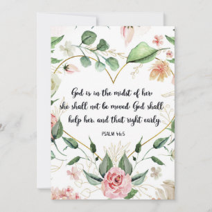 Psalm 46:5, Gott ist in ihr, Schrift Kunst Einladung