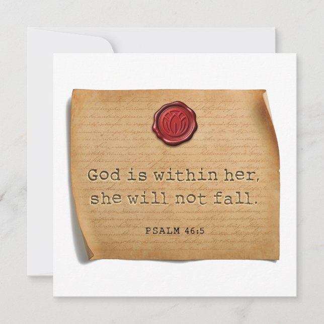 PSALM 46:5 - Personalized Notecard Mitteilungskarte (Vorderseite)